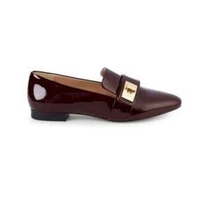 Karl Lagerfeld Nelia Patent Leather Loafers, Wine